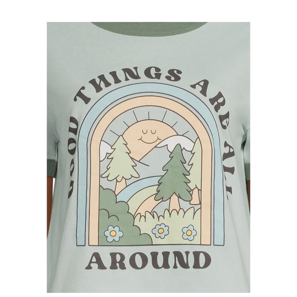Good Things Women's Ringer Tee and Short Sleep Set - Picture 6 of 12